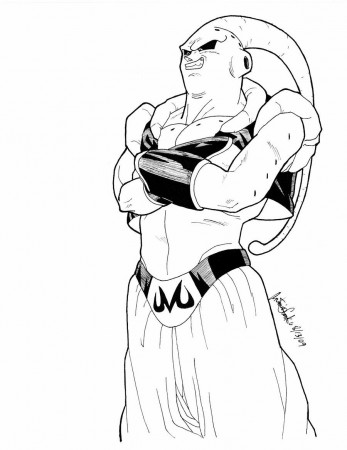 Super Buu Gotenks Absorbed Coloring Page Sketch Coloring Page