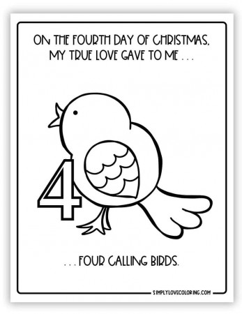 12 Days of Christmas Coloring Pages ...