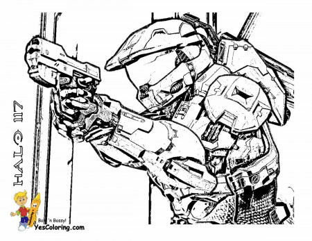Halo Coloring Pages Fierce 5 Halo Coloring Pages New Guardian ...