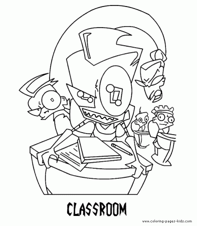 Classroom - Invader Zim Coloring Pages