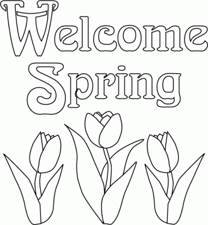 Coloring Pages Printable Spring Girl | Spring Coloring pages of ...