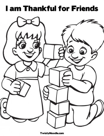 Happy Friendship Day Coloring Pages For Boys & Girls