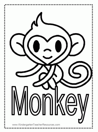 Monkey Worksheets and Coloring Pages