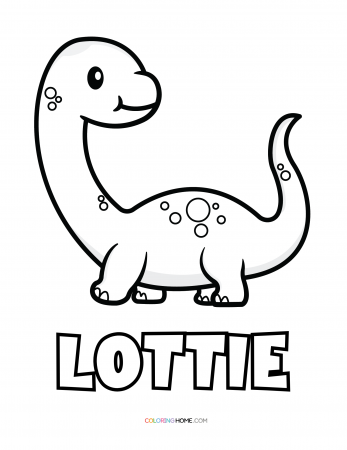 Lottie dinosaur coloring page