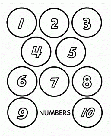 Number 1-10 Coloring Pages - Get Coloring Pages