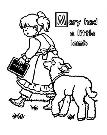 Pin on Mary Had A Little Lamb Coloring Pages