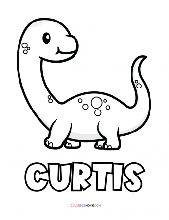 Curtis dinosaur coloring page