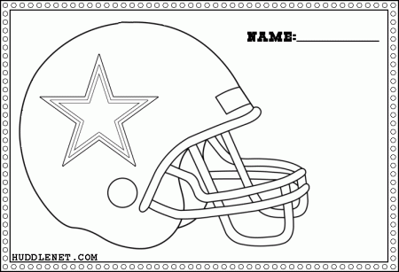 Dallas Cowboys: Free Coloring Pages - Huddlenet