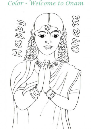 Onam printable coloring page for kids 2
