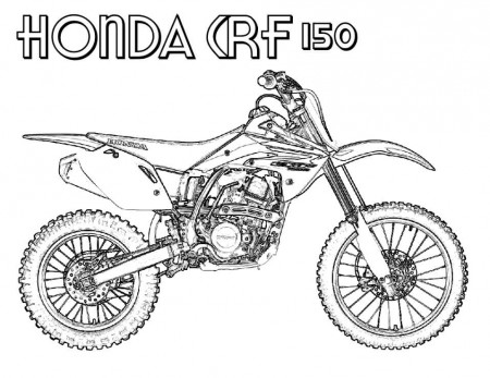 Honda CRF 150 Dirt Bike Coloring Page - Free Printable Coloring Pages for  Kids
