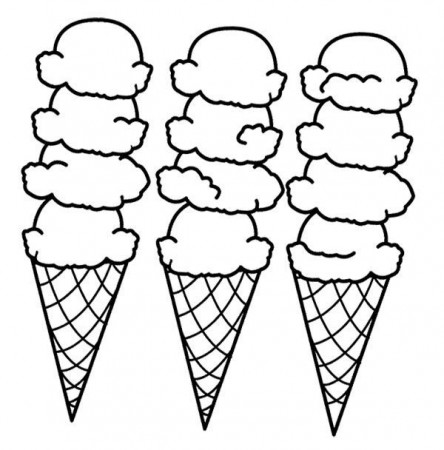 Waffle Cone Coloring Pages