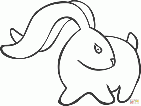 Rabbit with Long Ears coloring page | Free Printable Coloring Pages