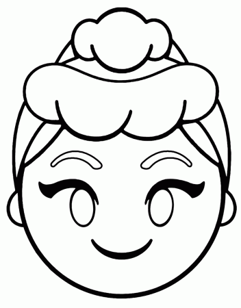 Princess Emoji Coloring Page - Free Printable Coloring Pages for Kids