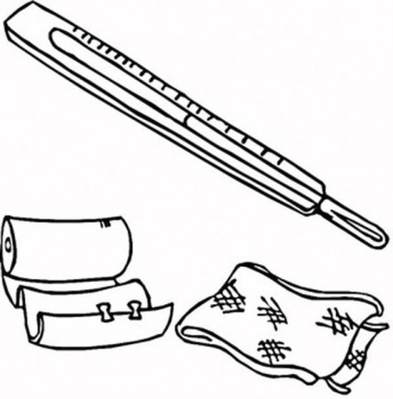 Medical First Aid Package Coloring Page : Coloring Sky | Coloring pages,  Color, Medical