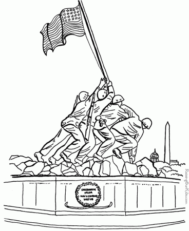 Usa Symbols - Coloring Pages for Kids and for Adults