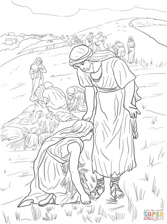 Ruth and Boaz coloring page | Free Printable Coloring Pages