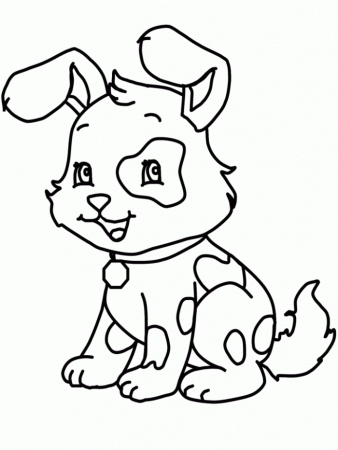 Cute Little Puppy Coloring Page | Animal pages of KidsColoringPage ...