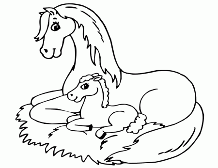 Baby Foal Coloring Pages - Coloring Pages For All Ages