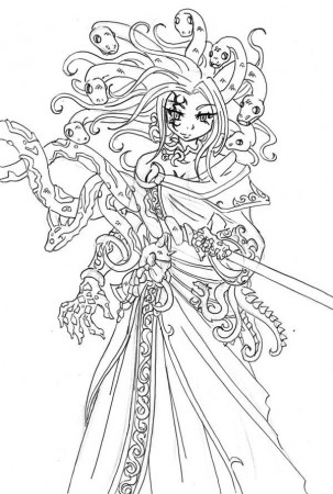 10 Pics of Medusa Coloring Pages Sketch - Medusa Coloring Pages ...