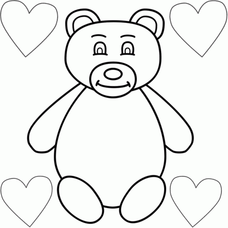 2 Teddy Bear Coloring Page Free - VoteForVerde.com