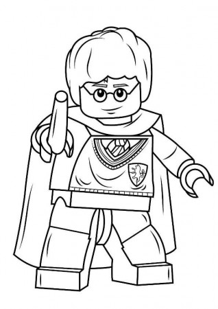 Kids-n-fun.com | Coloring page Lego Harry Potter harry-potter-with-wand