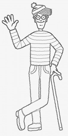 Where's Waldo? - Hello Waldo colouring image