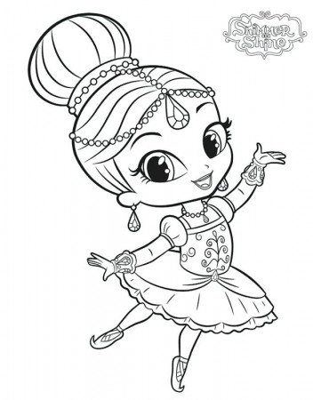 Shimmer And Shine Coloring Pages Printable - Free Coloring ...