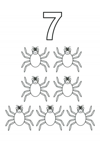 Number 7 Coloring Pages For Preschoolers