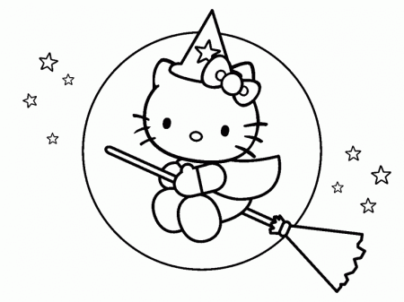 Hello Kitty Halloween coloring page - Coloring Pages 4 U