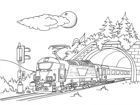 tunnel coloring pages