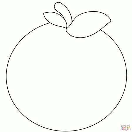 Tangerine Emoji coloring page | Free Printable Coloring Pages