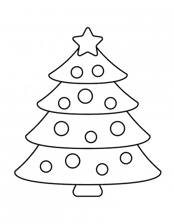 Christmas Tree Coloring Page - Etsy