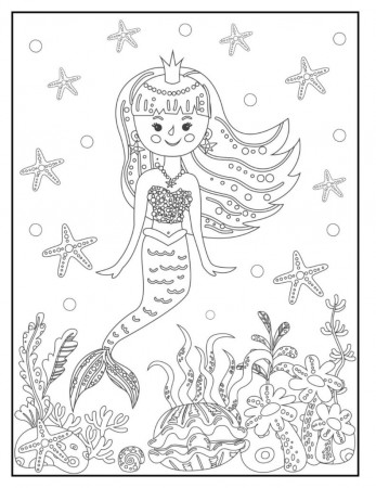 20 Free MERMAID Coloring Pages for Download (Printable PDF) - VerbNow