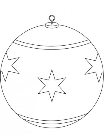 Round Christmas Ornament Coloring Page - Free Printable Coloring Pages for  Kids