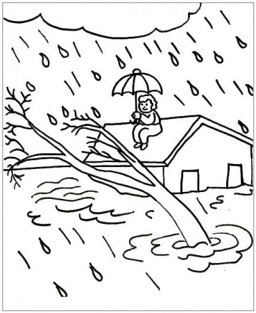 Natural Disasters Coloring Page - Free Printable Coloring Pages for Kids
