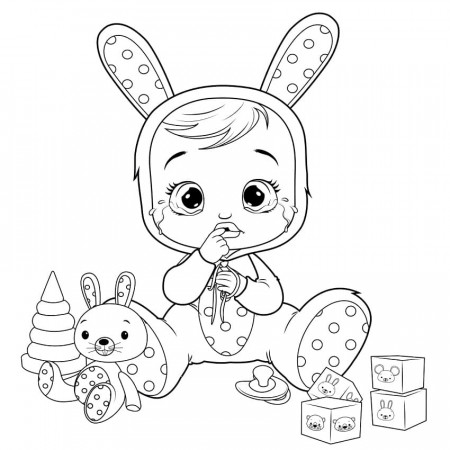 Coney Cry Babie Coloring Page - Free Printable Coloring Pages for Kids