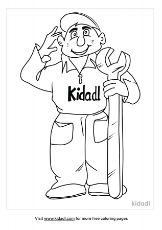 Mechanic Coloring Pages | Free People Coloring Pages | Kidadl