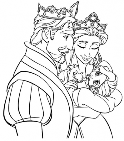 Tangled King And Queen Watch Their Princess Coloring Pages : Kids Play Color  | Tangled coloring pages, Disney princess colors, Disney princess coloring  pages