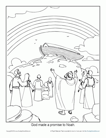 Noah Coloring Page Printable - God Made a Promise to Noah