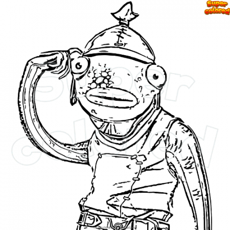 Coloring page Fortnite fishstick - Supercolored.com