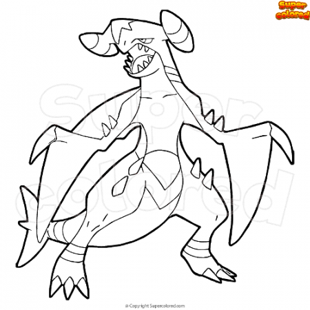 Coloring page Pokemon Garchomp - Supercolored.com