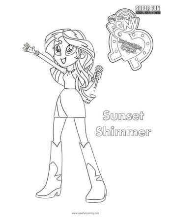 Sunset Shimmer- Equestria Girls Coloring Sheet - Super Fun Coloring