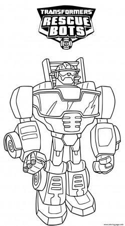Transformers Rescue Bots Lineart Coloring page Printable