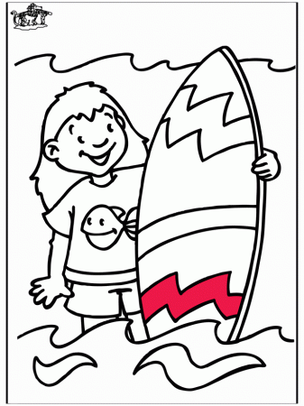 girls surfing coloring pages - Clip Art Library