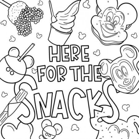 Disney Coloring Pages | We're Here For the Snacks!