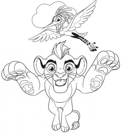 Kion and Ono Coloring Page of Lion Guard | Lion coloring pages, Lion king  fan art, Lion guard