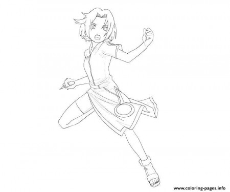 Naruto S Sakura Fighting84ce Coloring Pages Printable