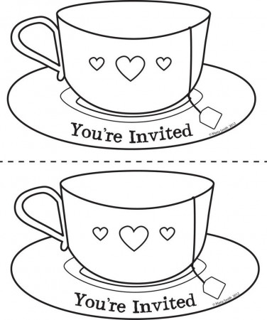 Teacup Coloring Pages Printable at GetDrawings | Free download