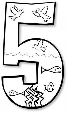 gods creation coloring pages day 2 | Creation Day 5 Birds & Fish ...