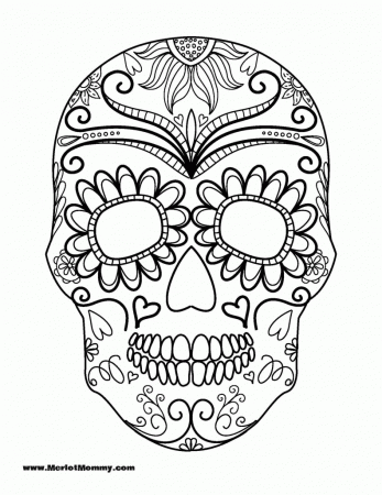 Sugar Skull Owl Coloring Pages - HiColoringPages